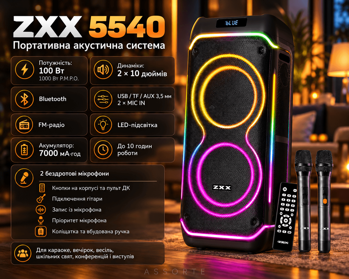 Портативна акустика ZXX-5540